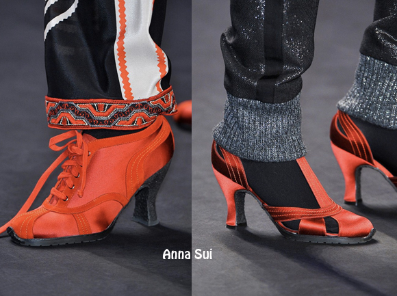 Red high heel shoes NYFW FW 2014