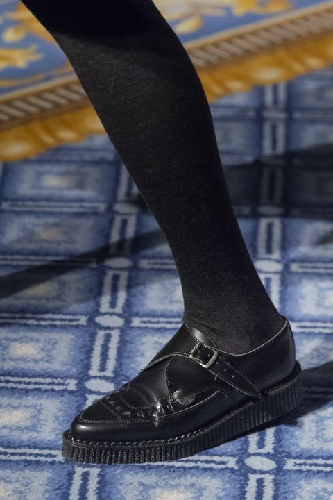 Comfort black shoes by Molly Goddard. Fall Winter 2020/21 London