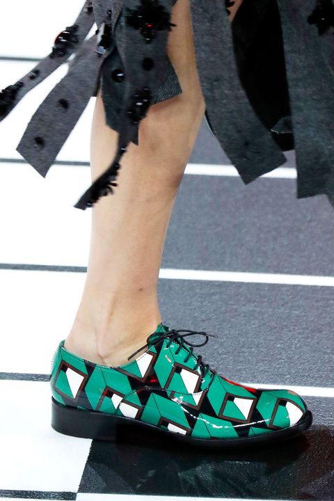 Green oxford shoes by Prada | Zapatos con cordón verdes de Prada