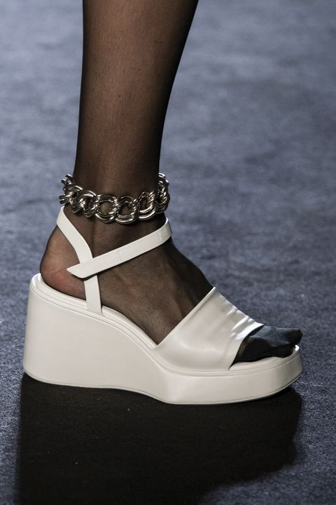 white leather sandals with platform by Rag&Bone
