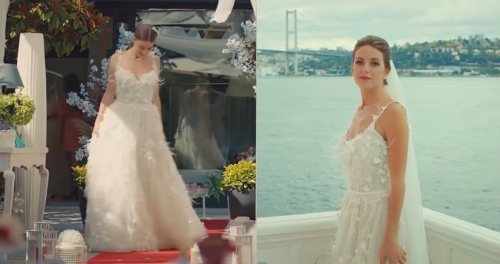 Sen Cal Kapimi. Love is in the Air. Eda Yildiz Outfit. Selim wedding dress.