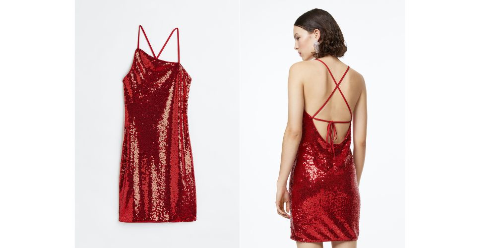Red Sequined Dress | Vestido de Lentejuelas rojas