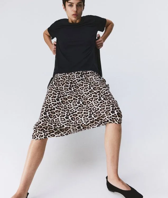 Falda de leopardo H&M